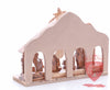 Nativity Set, with 2-D figures and Incense from the tomb of jesus. Size: 10" 5" 7.5"