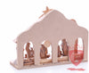 Nativity Set, with 2-D figures and Incense from the tomb of jesus. Size: 10" 5" 7.5"