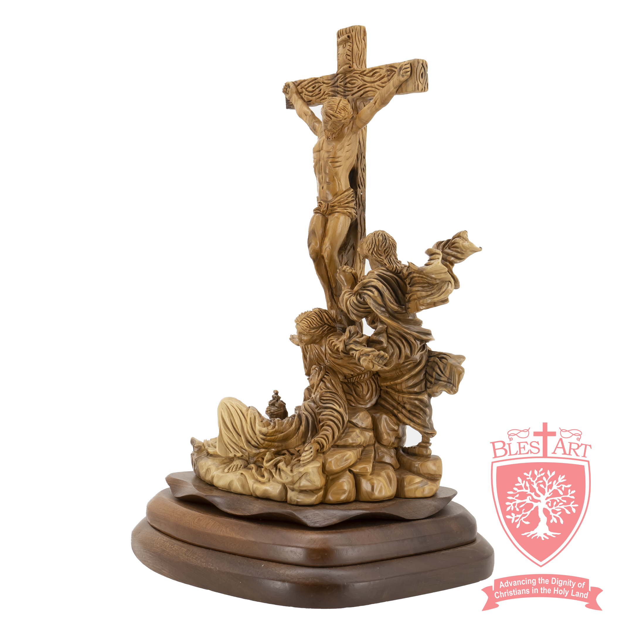 At the Feet of Jesus - Crucifixion - Olive wood