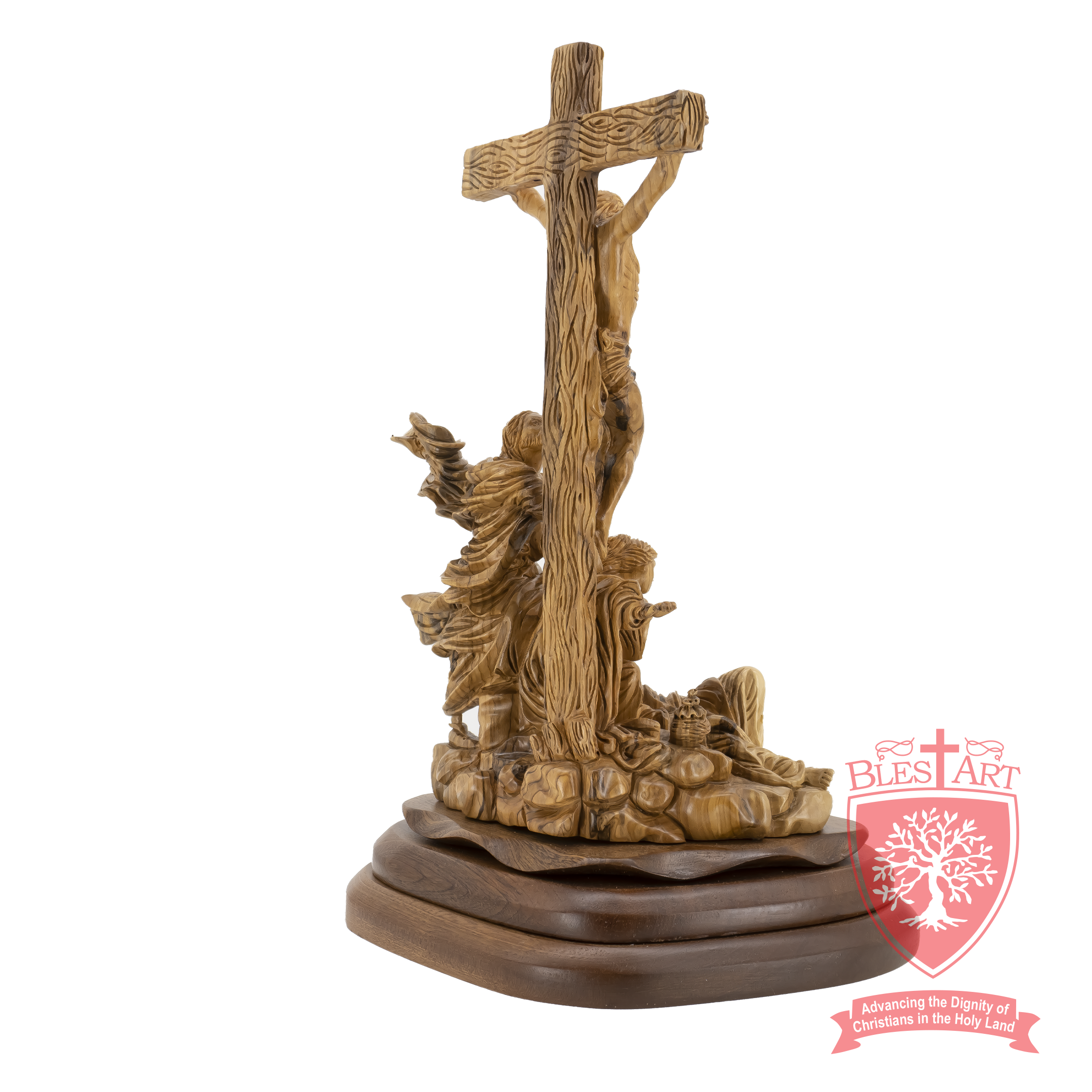 At the Feet of Jesus - Crucifixion - Olive wood
