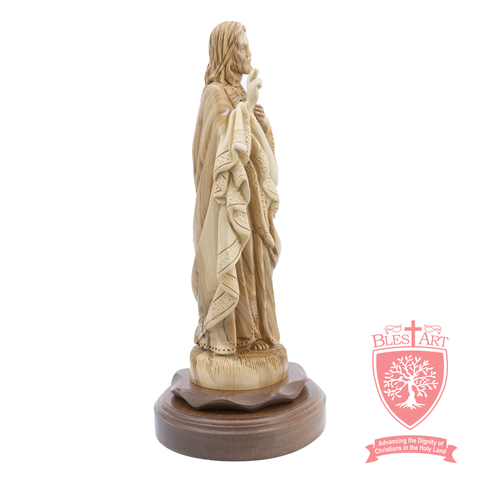 Jesus Blessing the Crowd - Olive wood