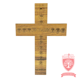 Olivewood Cross with Abalone Shell and 4 Holy Items