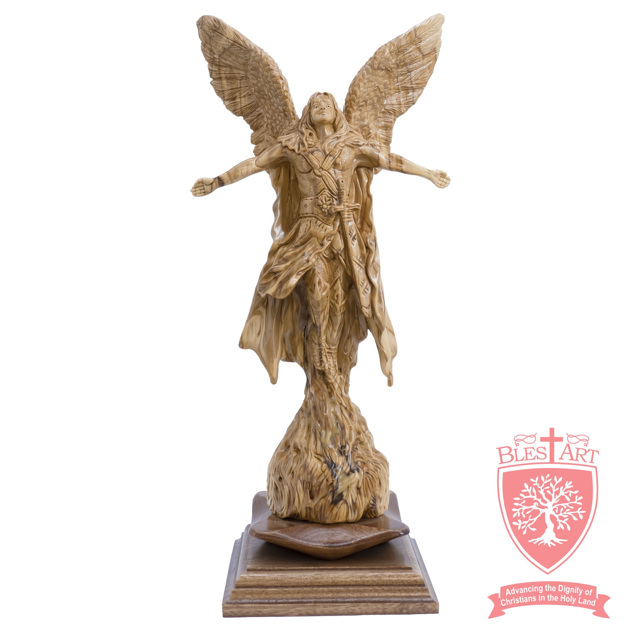 flying angel statue