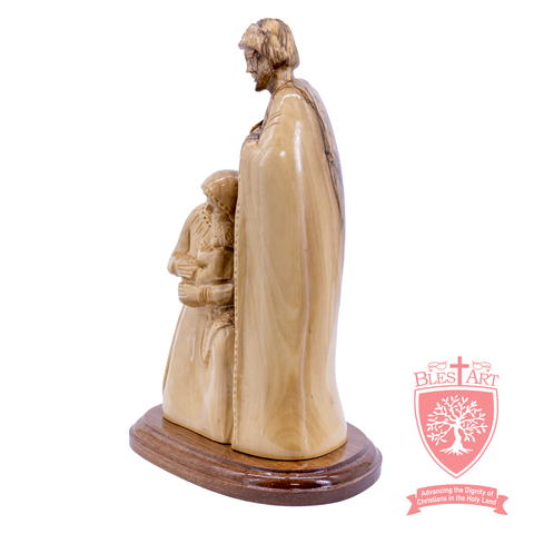 Holy Family statue - Olive wood