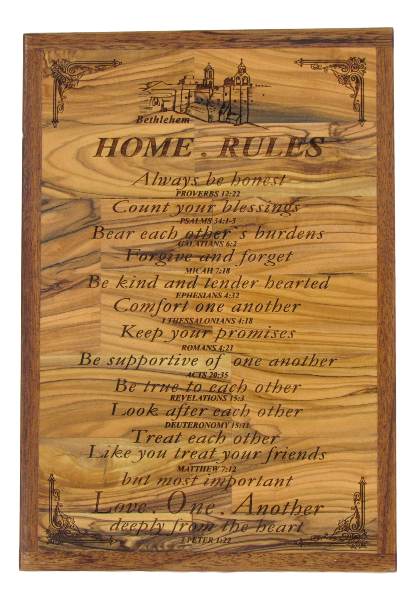 Home Rules plaque, Size: 8.5" x 12.2"