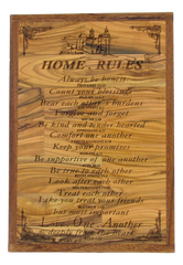 Home Rules plaque, Size: 8.5" x 12.2"