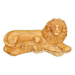 Lion and the Lamb, Size: 7" Leigh / 3" height - Blest Art, Inc. 