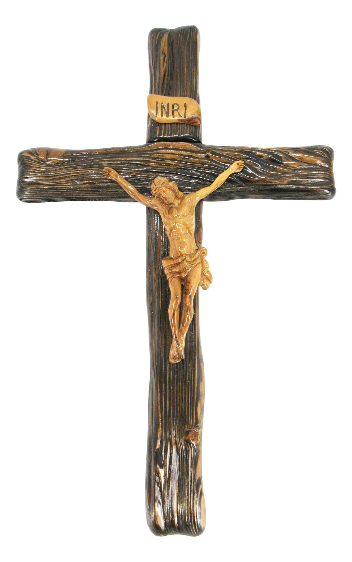 Latin Cross with Wooden Body, Plain. Two different sizes available.