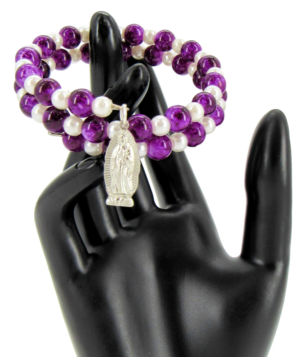 Bracelet, Purple, Snake Style, Available with different attached icons