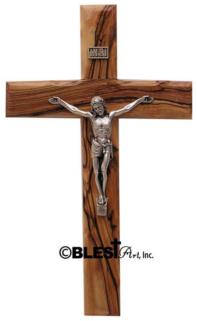 Latin Crucifix with Metal Figure, Available in different sizes - Blest Art, Inc. 