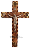 Latin Crucifix, Chevron, with Holy Items, Different sizes available - Blest Art, Inc. 