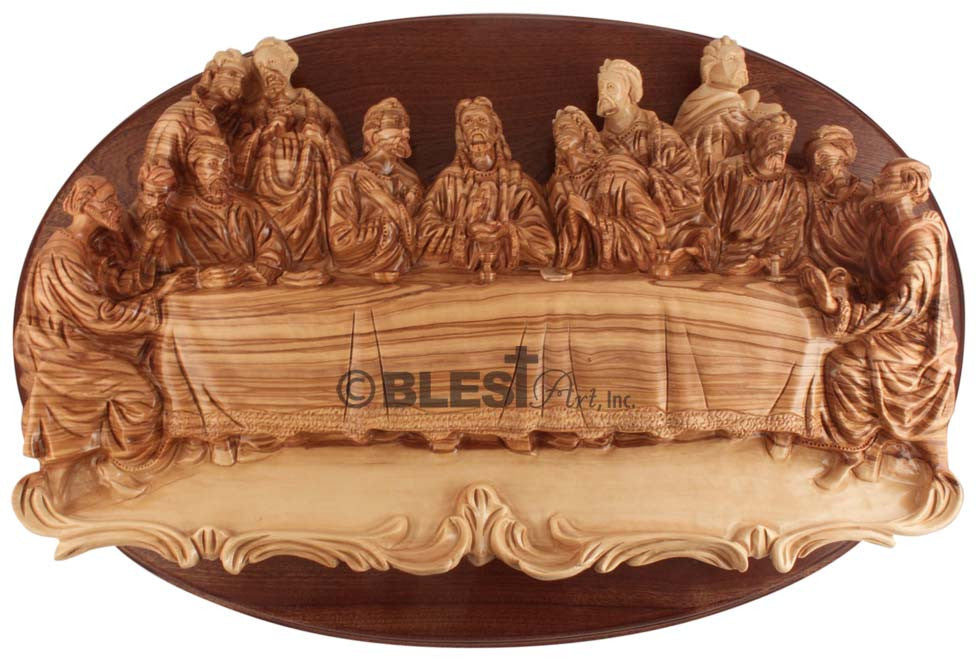The Last Supper Plaque, Cathedral Quality, Size: 25.6"/65 cm Width - Blest Art, Inc. 