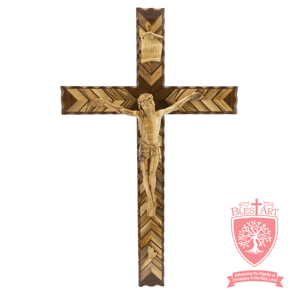 Latin Cross, Olivewood and Walnut