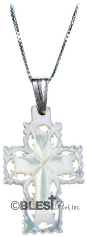 Pendant, Made out of seashells, size: 1.00" / 2.5 cm high - Blest Art, Inc. 