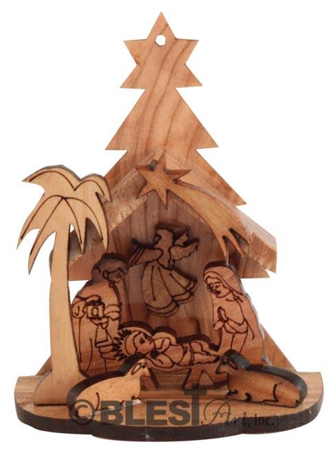 Ornament Laser carved, 3-D, Different Styles, Size: 3.1"/8 cm Height - Blest Art, Inc. 