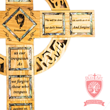 Our Father Prayer, Cross Shape - Olive wood