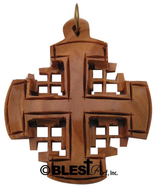 Pendant, Olive Wood, Available in different styles. Size: 1.0" / 2.5 cm - Blest Art, Inc. 