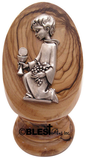 Pedestal, Olive wood, Available in different styles, Size: 3.75" / 9.5 cm height - Blest Art, Inc. 
