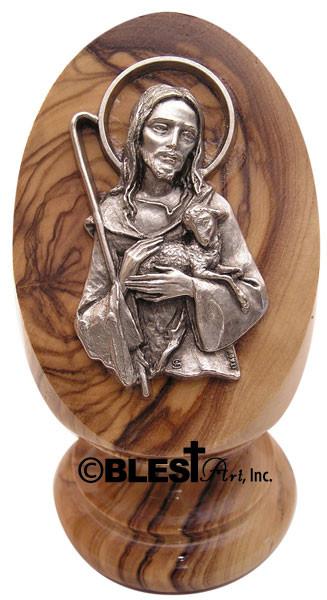 Pedestal, Olive wood, Available in different styles, Size: 3.75" / 9.5 cm height - Blest Art, Inc. 