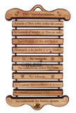 Plaque, 10 Commandments, With Holy Item. Available in English and Spanish. Size: 10.6"/27 cm
