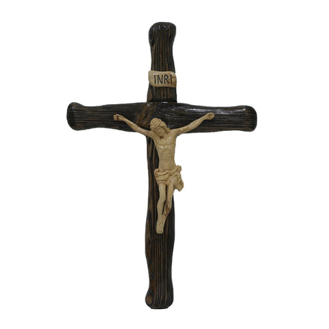 Latin Cross with Wooden Body, Plain. Two different sizes available.