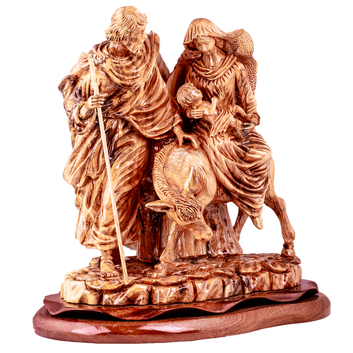 Holy Family flight to Egypt, Cathedral Quality, Size: 13.5" x 9 x 13.5"