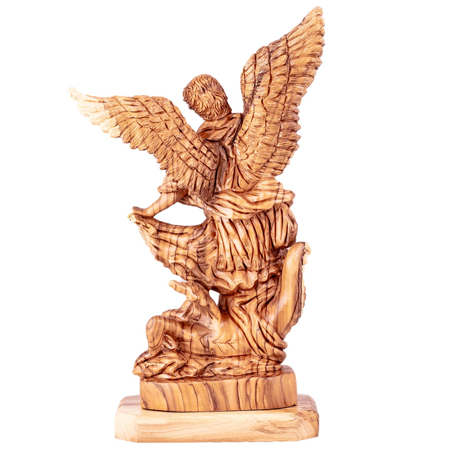 St. Michael The Archangel, Available in Two base Styles, Size: 4.5" X 3" X 12"