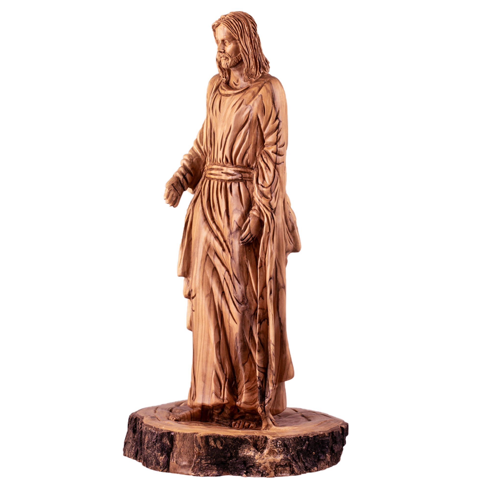 Jesus blessing the people. one piece of wood, Size: 6.8" x 6.8" x 14"