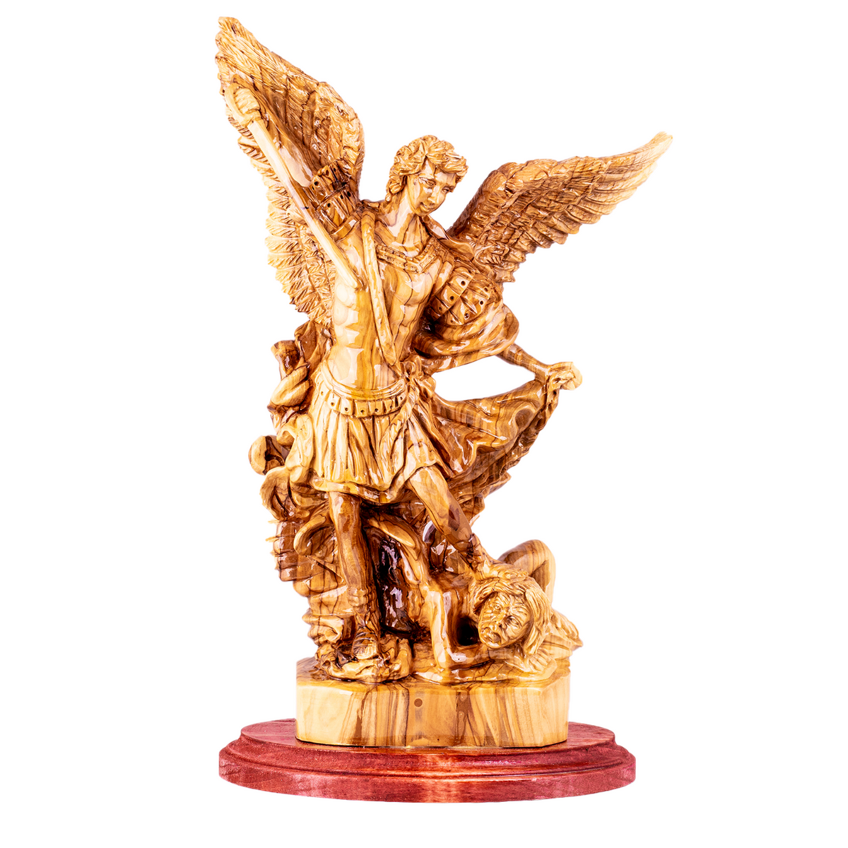 St. Michael The Archangel, Available in Two base Styles, Size: 4.5" X 3" X 12"