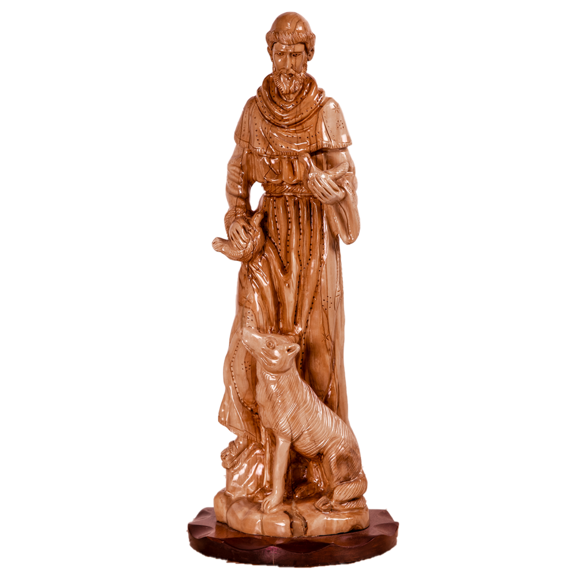 St. Francis with the animals, Size: 8" x 8" x 19.5"