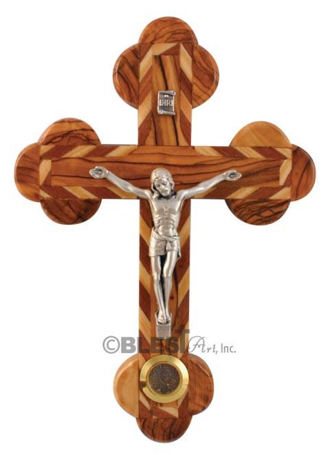 Roman Crucifix, Chevron with Holy Items, different sizes available. - Blest Art, Inc. 