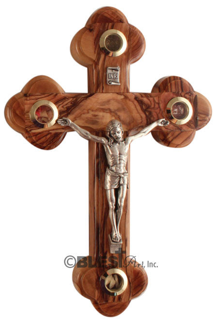 Roman Crucifix, With metal body and Holy Items, Available in different sizes - Blest Art, Inc. 