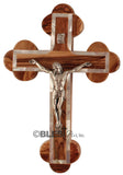 Roman Crucifix, with mother of pearls seashells, Plain, Different sizes available - Blest Art, Inc. 