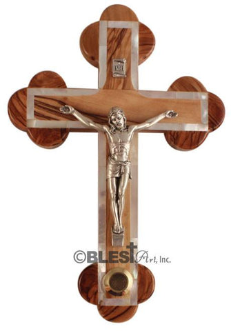 Roman crucifix, With mother of pearls and holy items, Different sizes available.