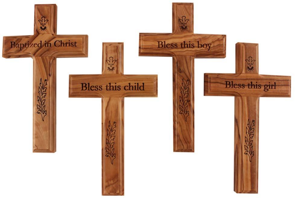 Special Cross, laser carved with different blessings on it. Size: 4.6" / 12 cm
