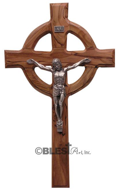 Celtic Crucifix, Engraved Stations on Back - Blest Art, Inc. 